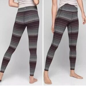 Athleta High Rise Expanse Stripe Chaturanga Tight Legging Cassis